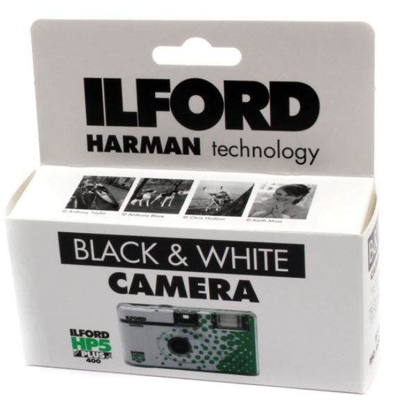 Ilford 1174168 HP5 Plus Single Use  Camera with Flash 27 Exposures (Black and White Film)