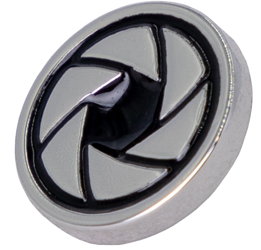 Deluxe Soft Shutter Button - Silver Leaf Shutter Design