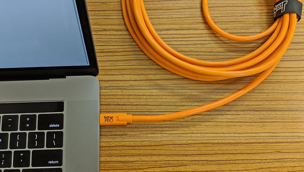 Tether Tools TetherPro USB Type-C Male to USB Type-C Male Cable (15', Orange) CUC15-ORG