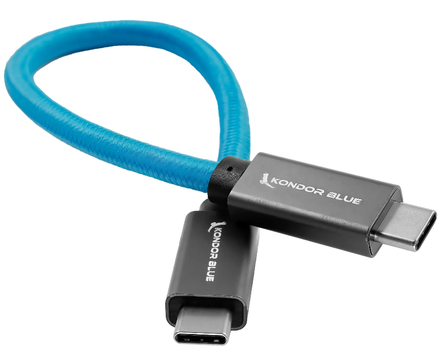 Kondor Blue USB-C 3.1 Gen 2 Cable (8.5", Kondor Blue)