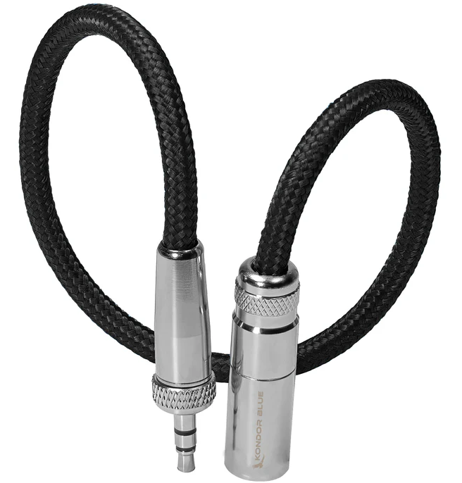 Kondor Blue Mini-XLR Male to Locking 3.5mm Stereo Cable for BMPCC 6K/4K & Canon C70 (Black)